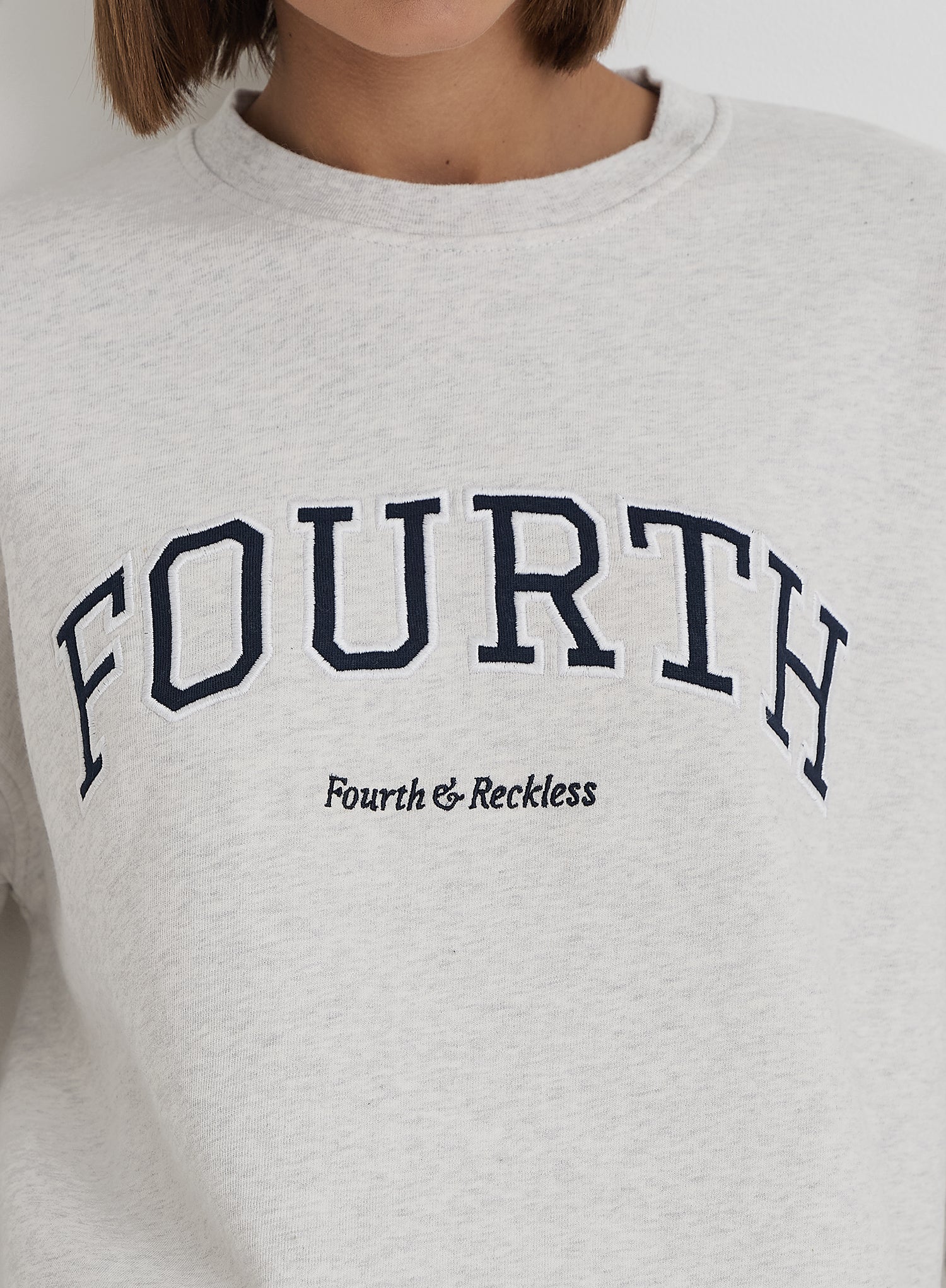 Grey Fourth Slogan Classic Longline Sweatshirt